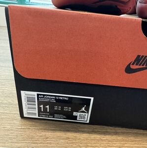 Nike Air Jordan 12 Retro Box - Black and Red